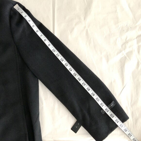 J. Ferrar Jacket Men Size M Black Long Sleeve Wool Blend Button Front - Picture 8 of 16